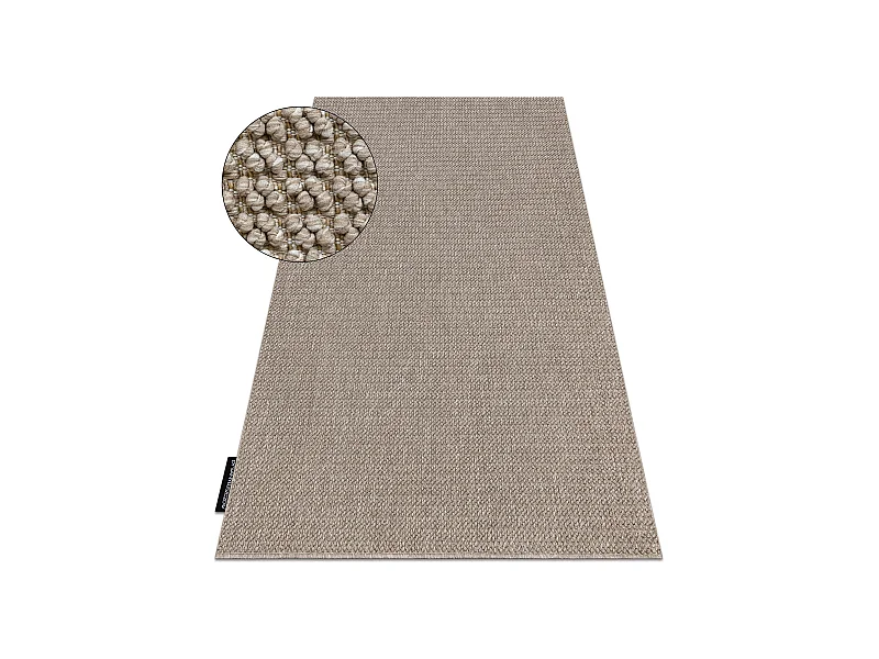 Teppich CASABLANCA LOOP braun Schleife weich 400x400 cm