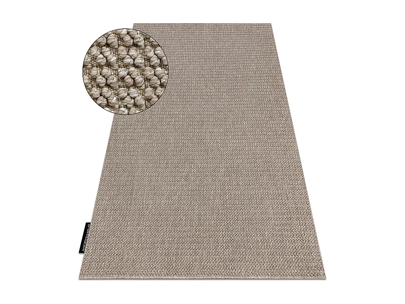 Alfombra CASABLANCA LOOP marrón, lazo, suave 100x150 cm