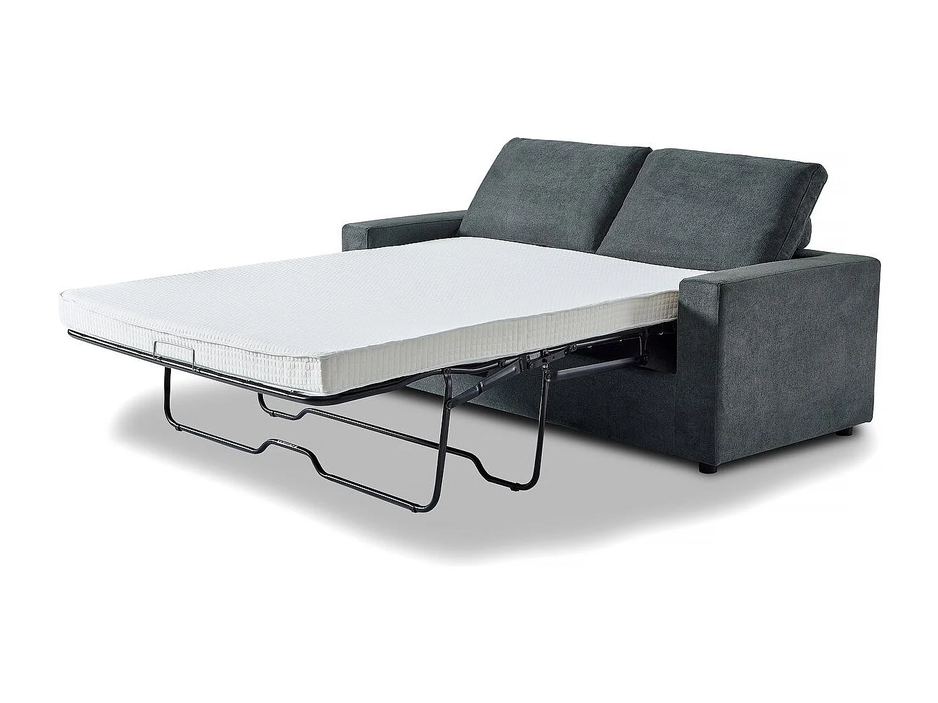 Stoffen slaapbank "Elena" - 3 zits - 140 cm slaap - Grijs