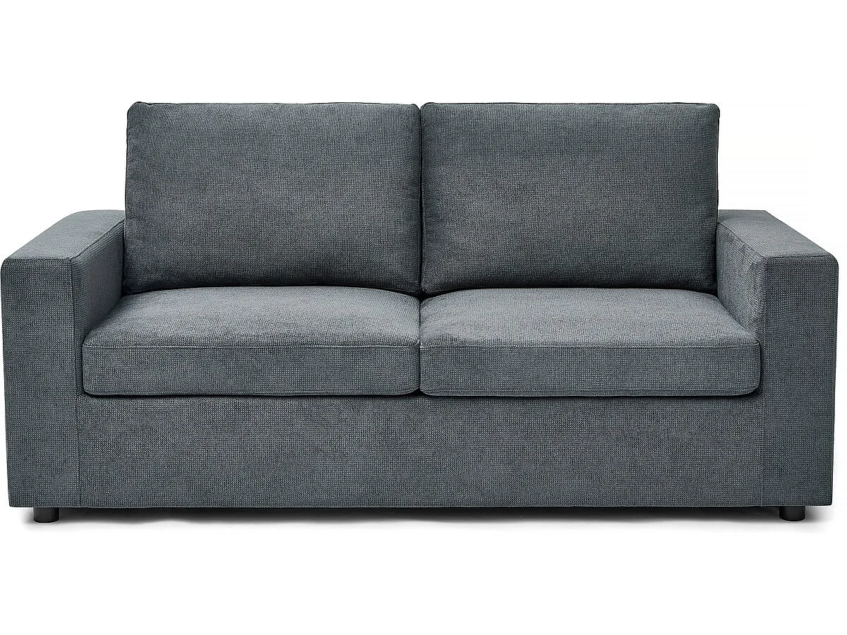 Canapé convertible express 3 places en tissu gris ELENA
