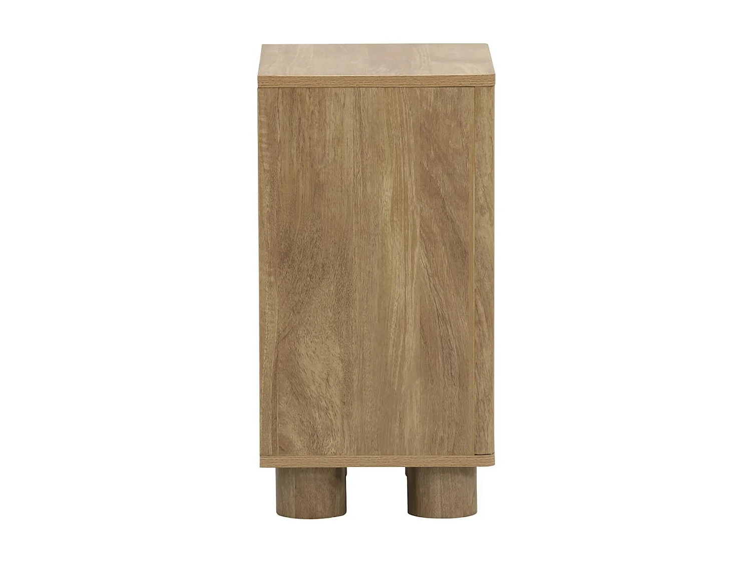 Table de chevet décor bois de manguier 1 porte réversible Pondi