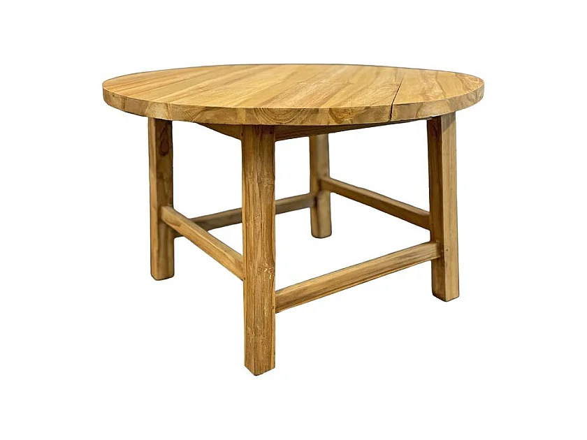 Table basse ronde 70 cm en bois de teck massif – SYLVIA