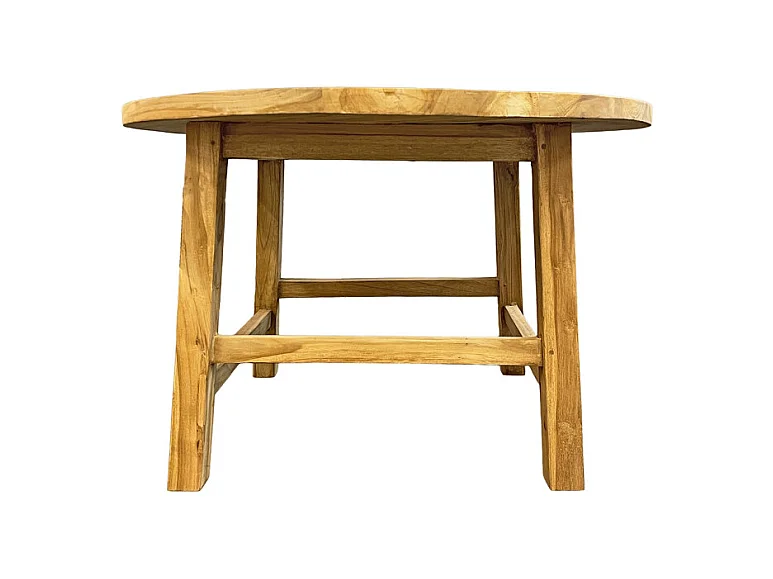 Table basse ronde 70 cm en bois de teck massif – SYLVIA