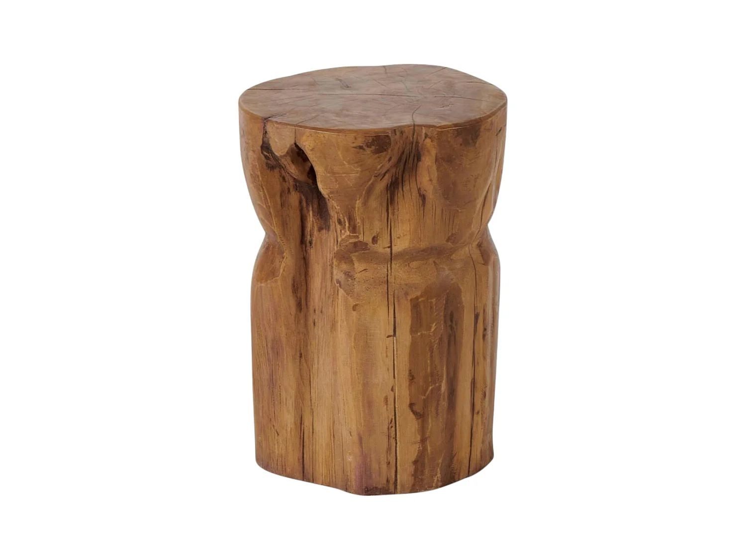 Bout de canapé rond en teck massif – style naturel ARIZONA