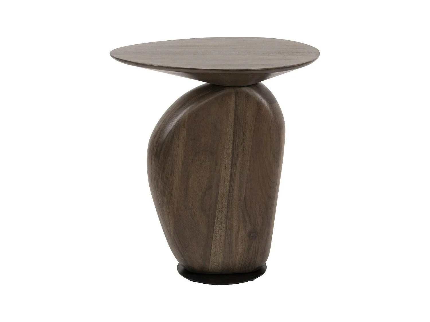 Bout de canapé en bois brun – design organique MYSORE