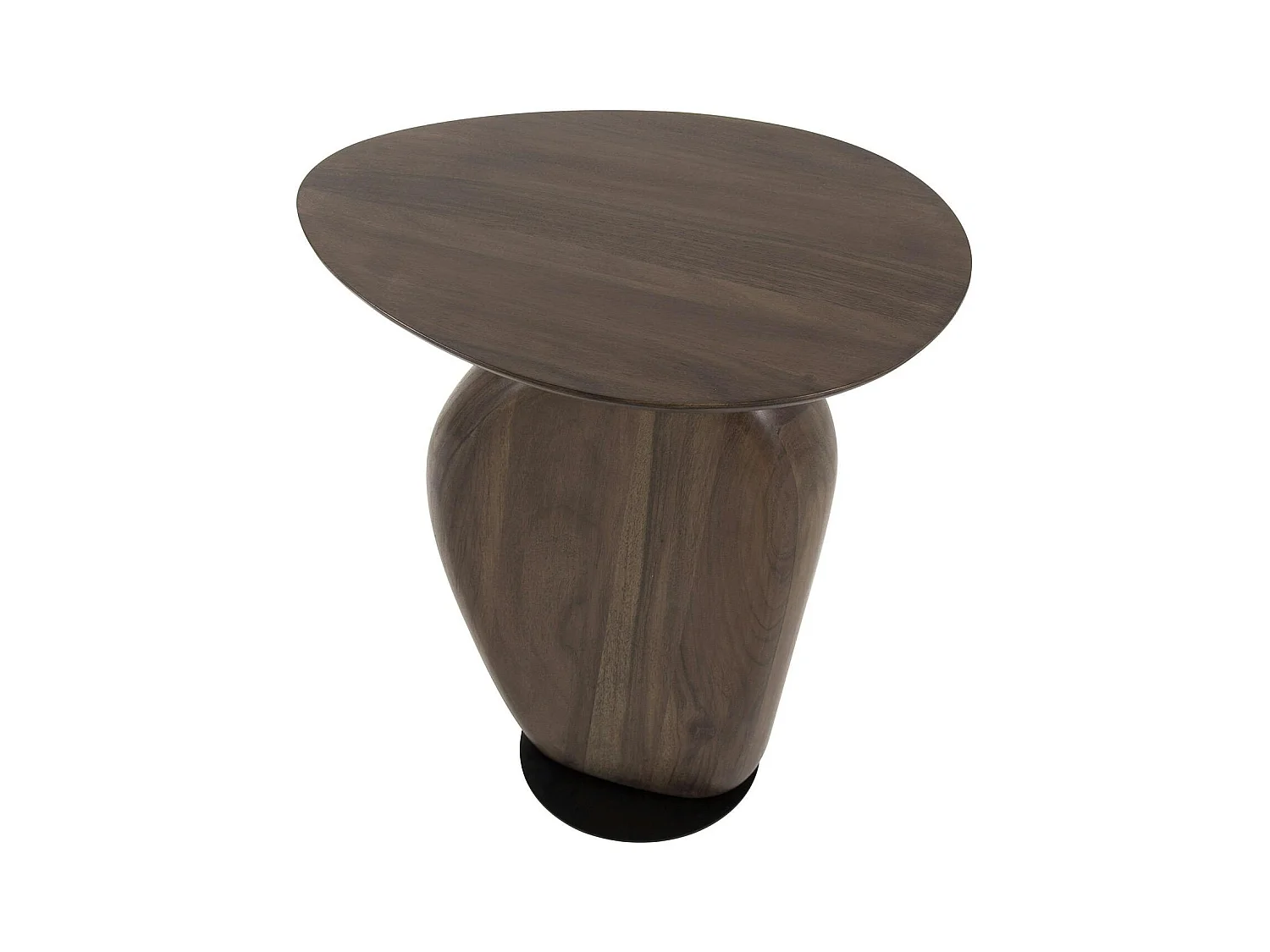 Bout de canapé en bois brun – design organique MYSORE