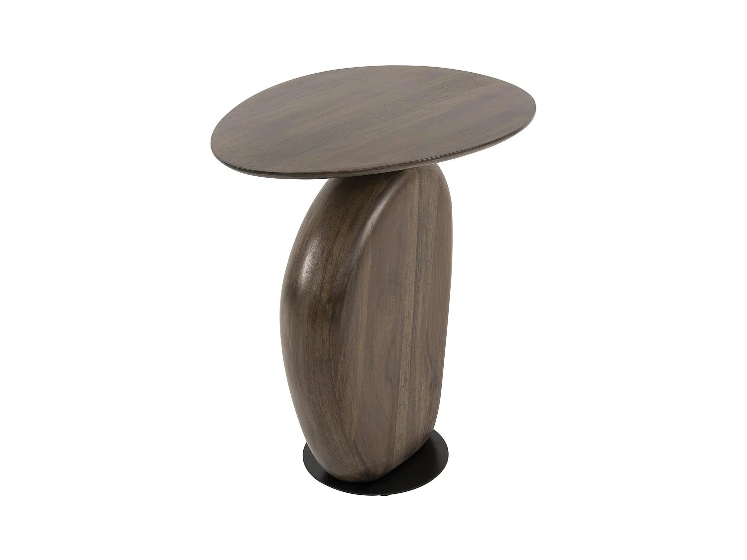 Bout de canapé en bois brun – design organique MYSORE