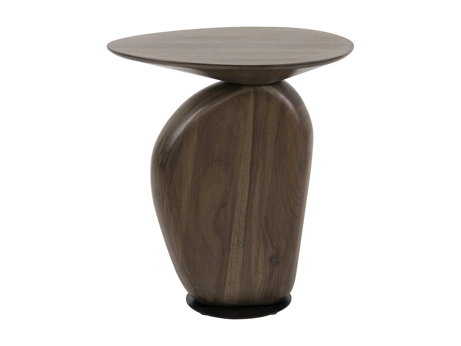 Bout de canapé en bois brun – design organique MYSORE