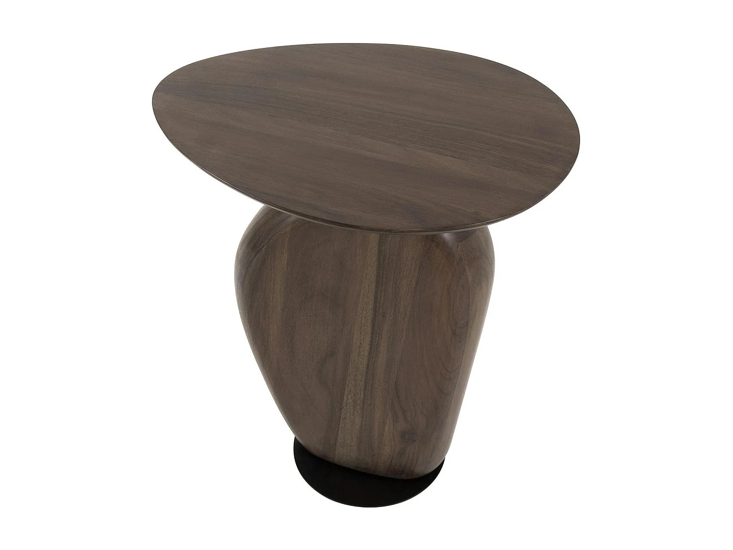 Bout de canapé en bois brun – design organique MYSORE