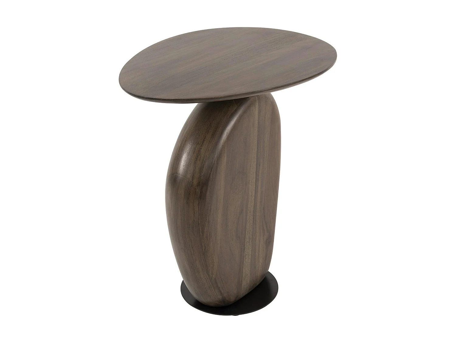 Bout de canapé en bois brun – design organique MYSORE