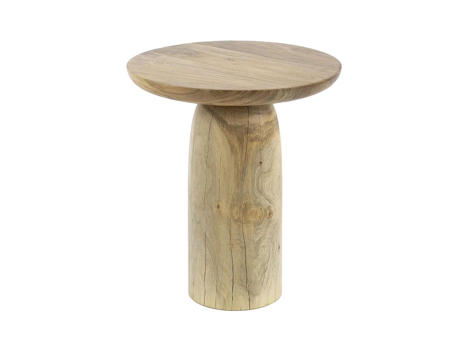 Table d’appoint bois – plateau sculpté, 46 cm MELBOURNE