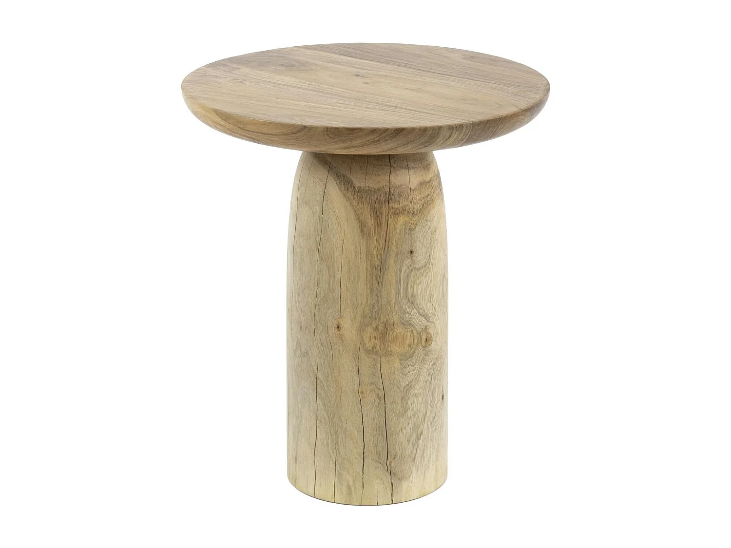 Table d’appoint bois – plateau sculpté, 46 cm MELBOURNE