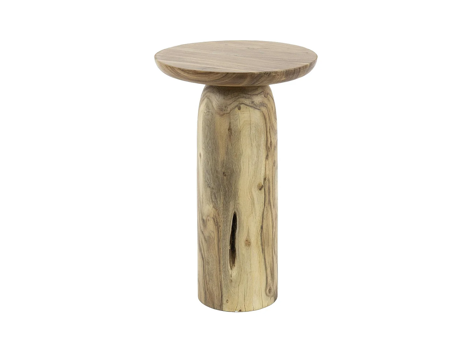 Table d’appoint bois – plateau sculpté, 55 cm MELBOURNE