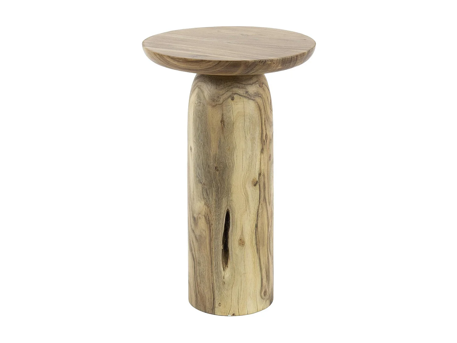 Table d’appoint bois – plateau sculpté, 55 cm MELBOURNE