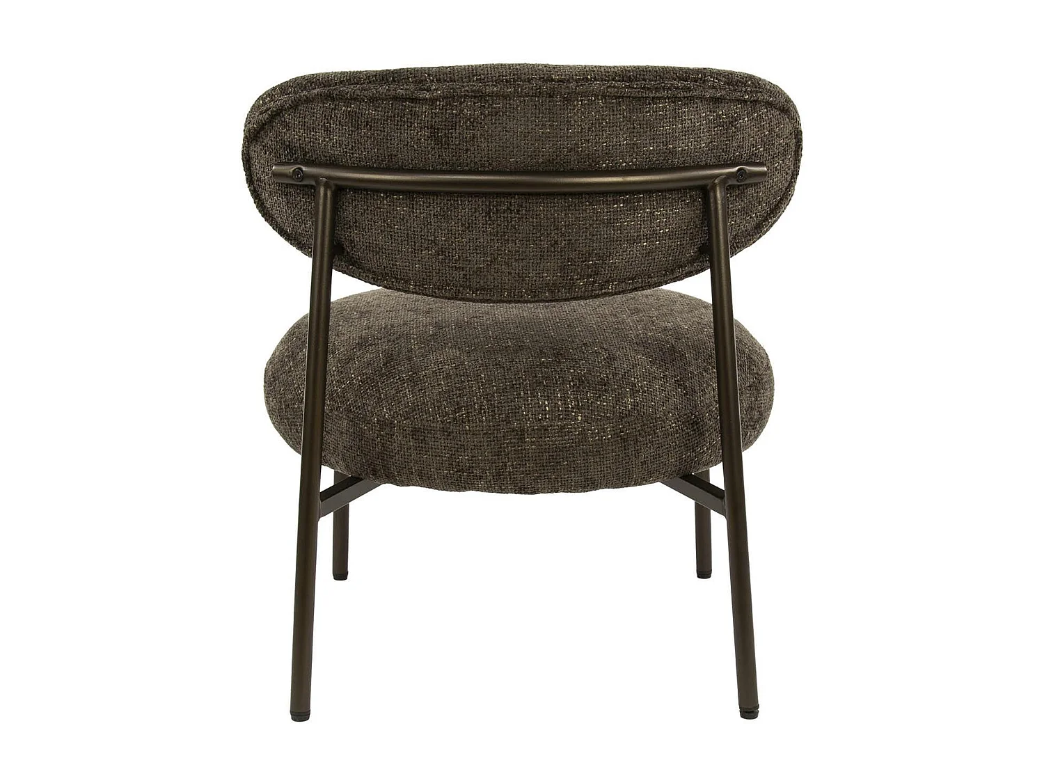 Fauteuil de salon confortable – tissu chenille brun CREEK