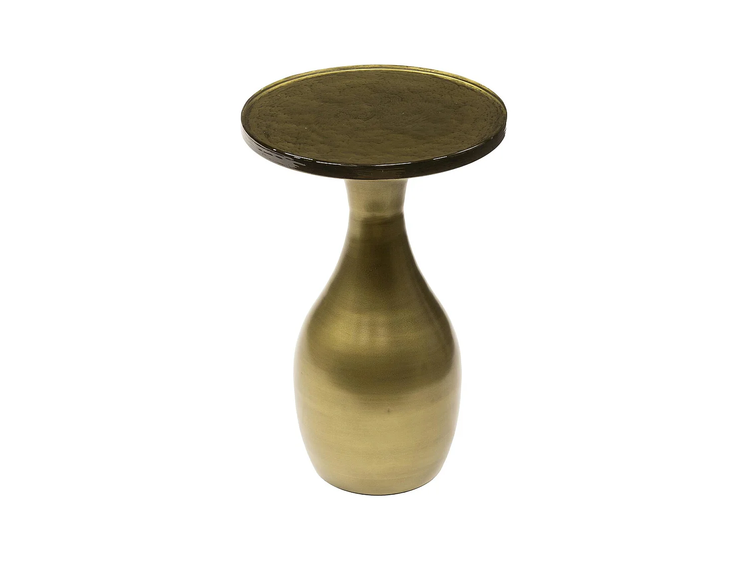 Table d’appoint en verre – antique dorée, 45 cm LAGUNA