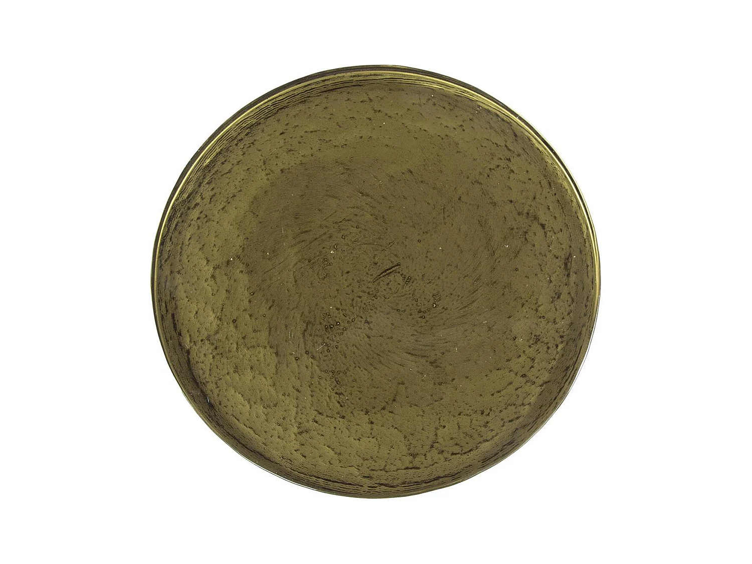 Table d’appoint en verre – antique dorée, 45 cm LAGUNA