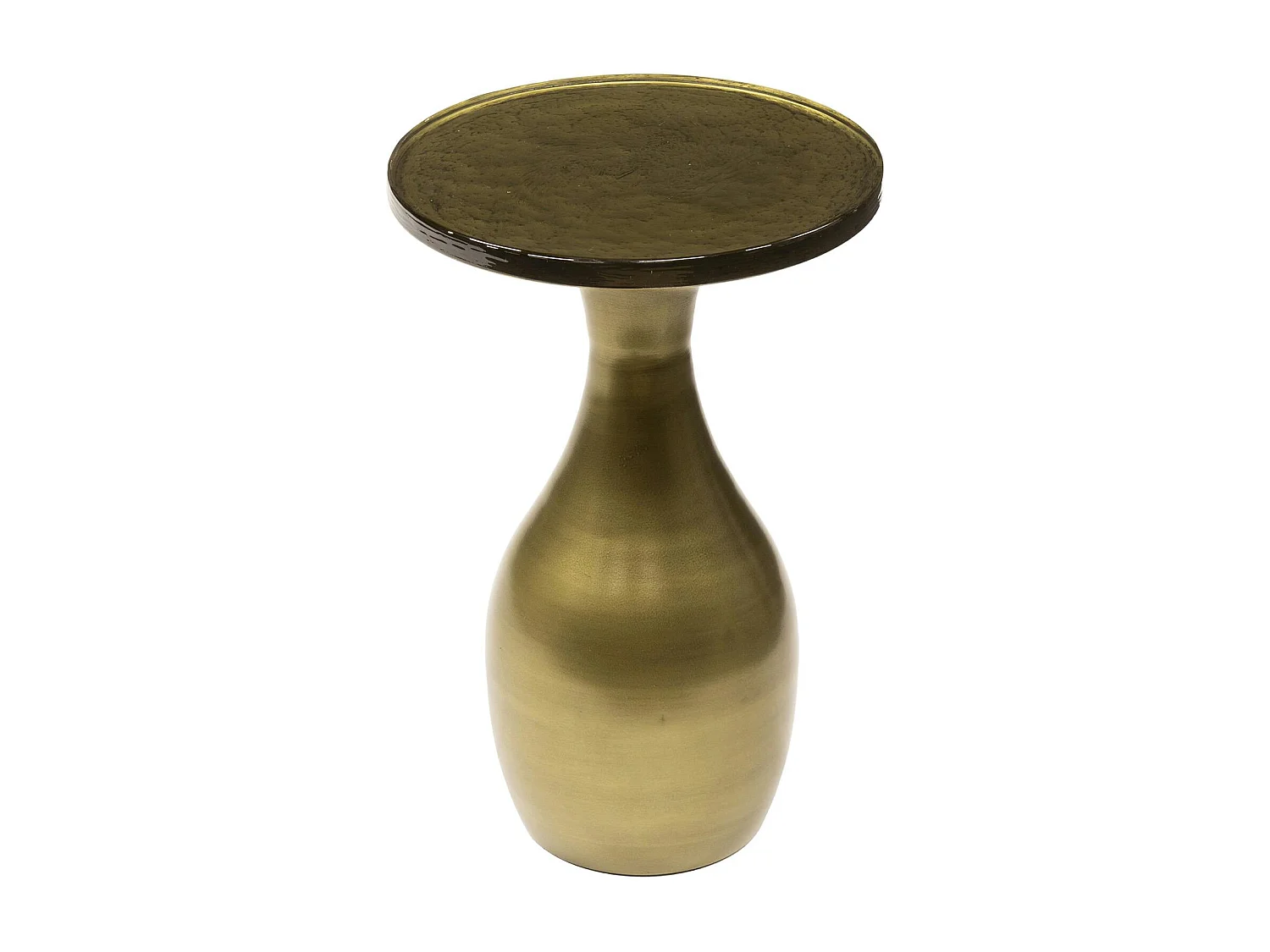 Table d’appoint en verre – antique dorée, 45 cm LAGUNA