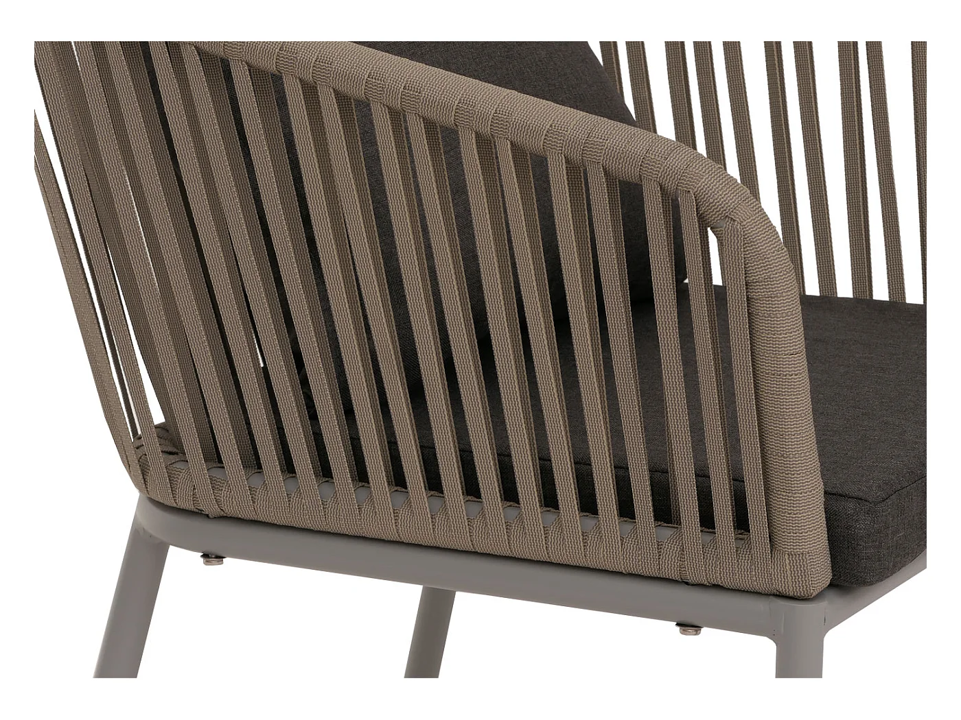 Chaise de jardin MCW-N41 (lot de 2),  gris, coussin gris foncé