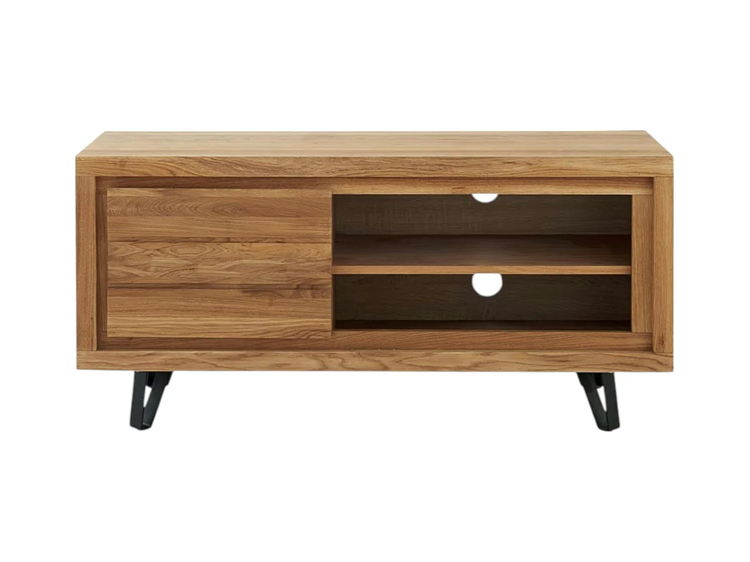 Petit meuble tv en bois avec rangement - motif frise ROSETO