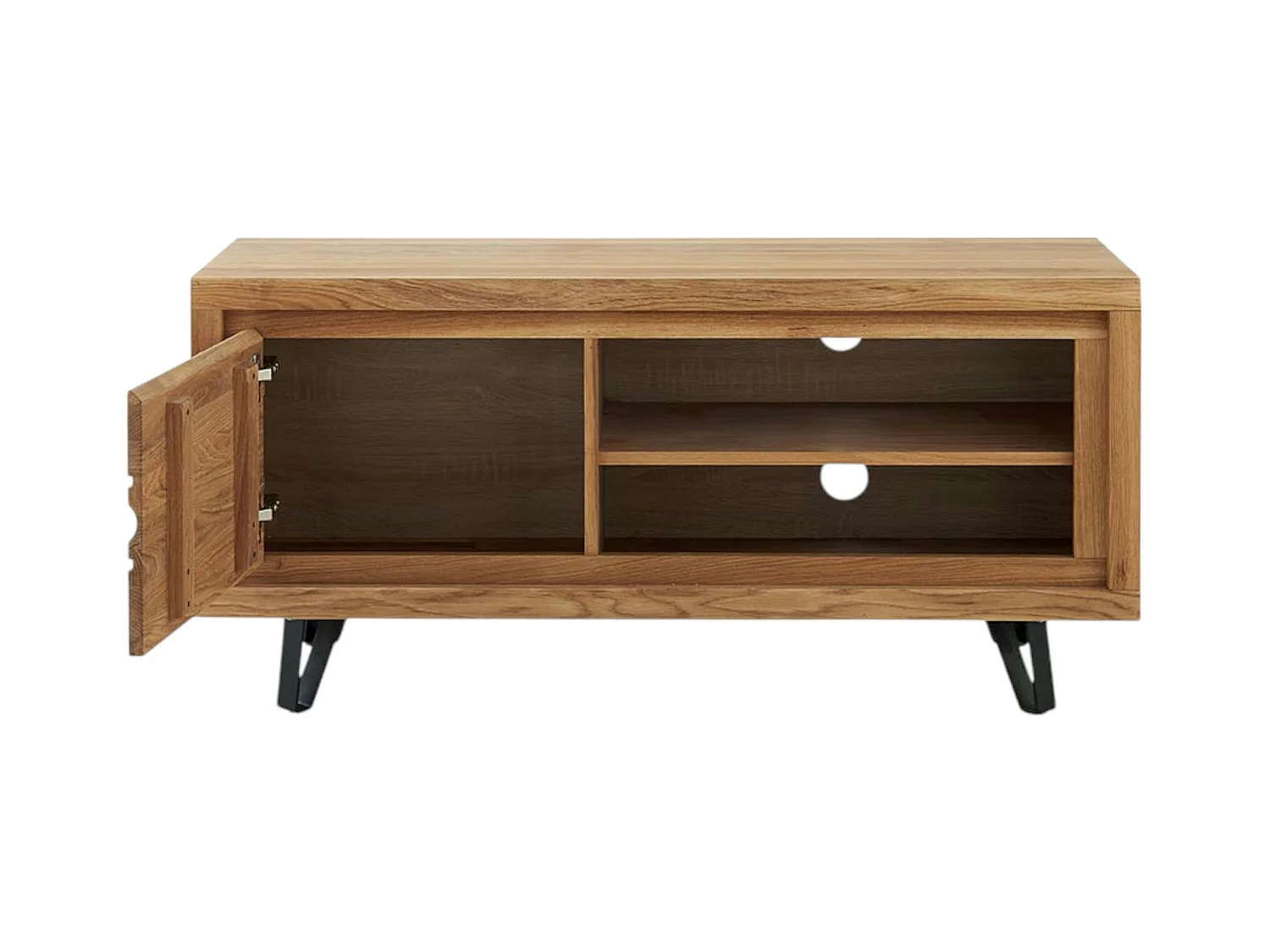 Petit meuble tv en bois avec rangement - motif frise ROSETO