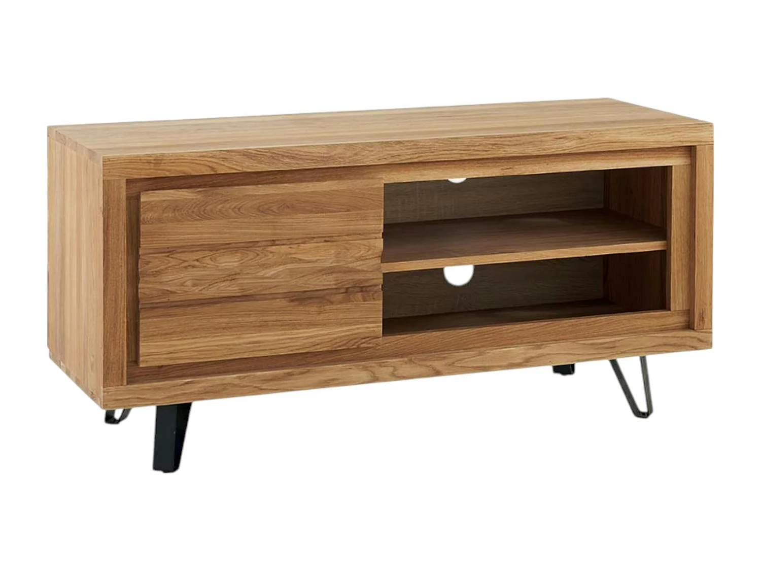 Petit meuble tv en bois avec rangement - motif frise ROSETO