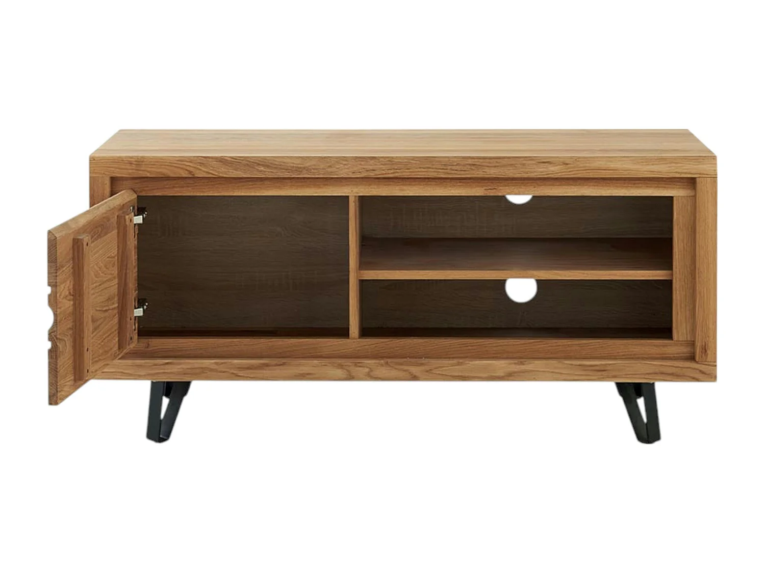 Petit meuble tv en bois avec rangement - motif frise ROSETO