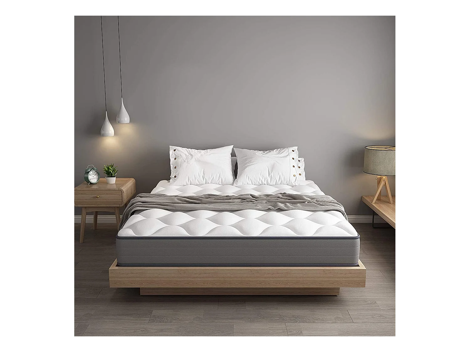 Matelas à ressorts 140 x 200 cm, 20 cm d'épaisseur, 7 zones ergonomiques