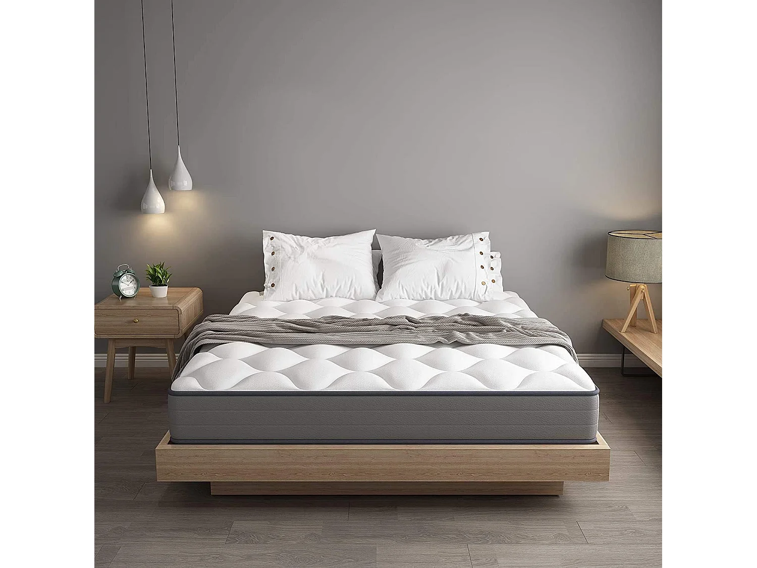 Matelas à ressorts 140 x 200 cm, 20 cm d'épaisseur, 7 zones ergonomiques