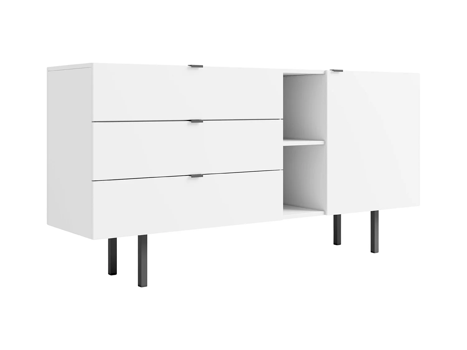 Biała komoda z szufladami Skandica MYWAY / szer. 160 cm