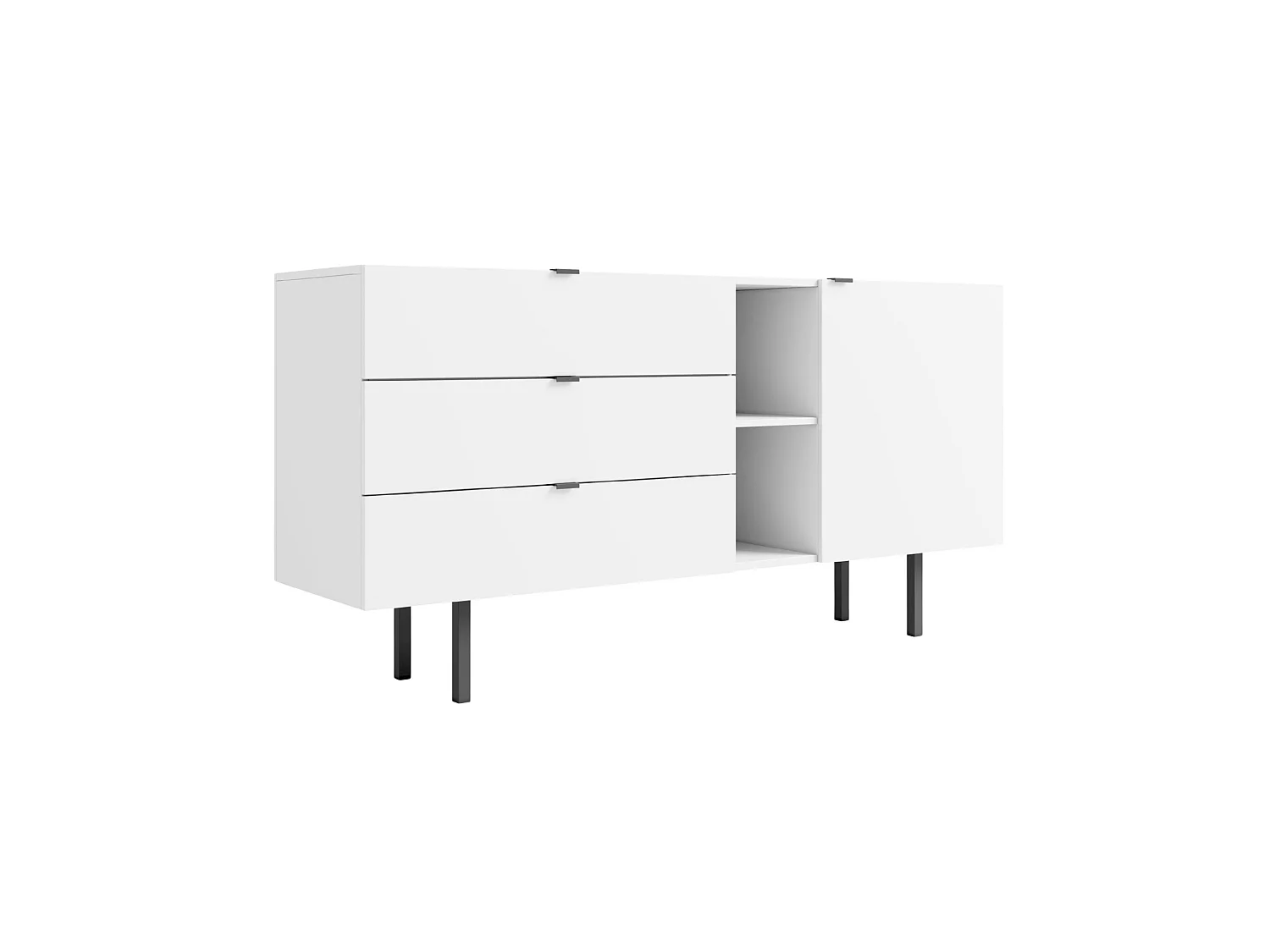 Biała komoda z szufladami Skandica MYWAY / szer. 160 cm