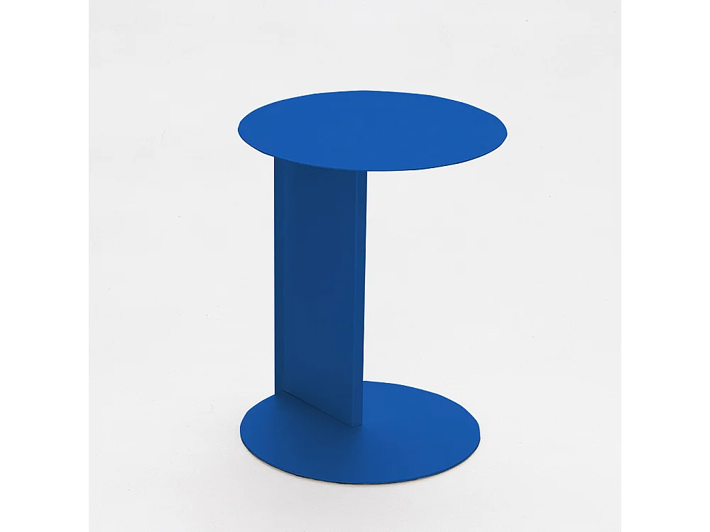 Jimy - Table d'appoint en métal H50cm - Bleu