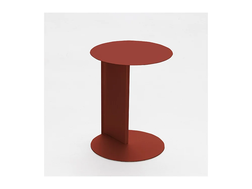 Jimy - Table d'appoint en métal H50cm - Bordeaux
