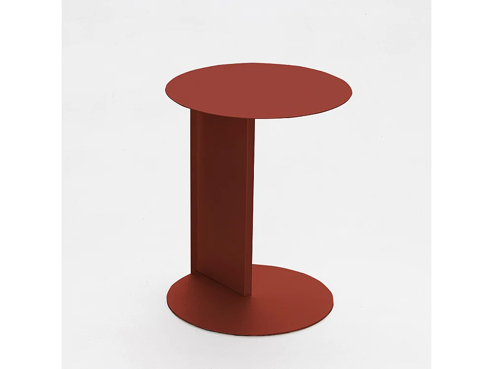 Jimy - Table d'appoint en métal H50cm - Bordeaux