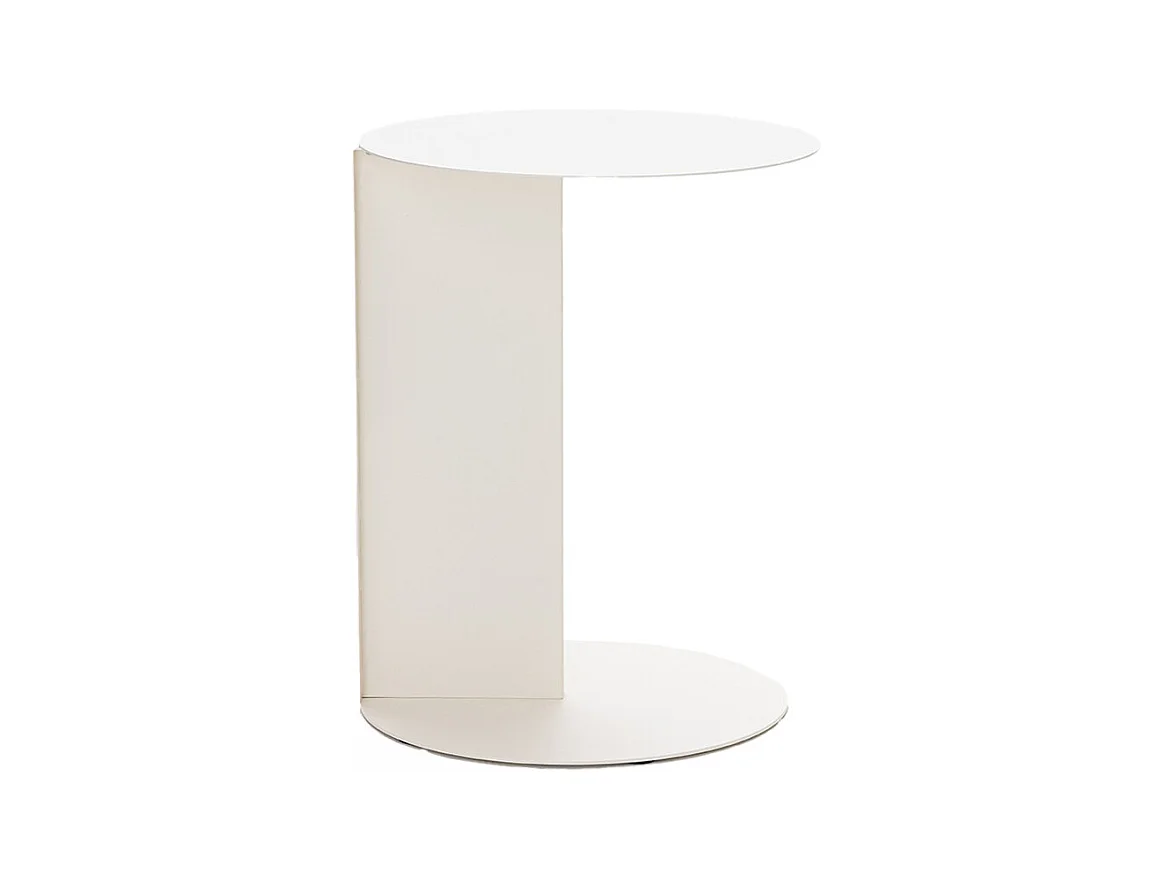 Jimy - Table d'appoint en métal H50cm - Beige