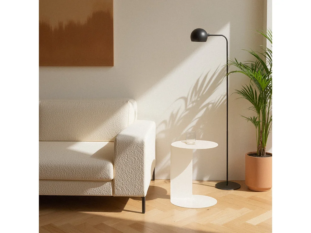 Jimy - Table d'appoint en métal H50cm - Beige