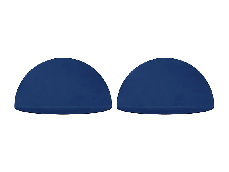 Nuagio - Lot de 2 étagères murales demi-cercle en métal L17,5cm - Bleu