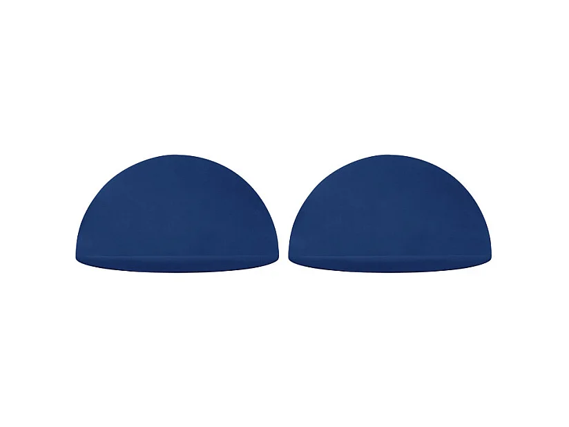 Nuagio - Lot de 2 étagères murales demi-cercle en métal L17,5cm - Bleu