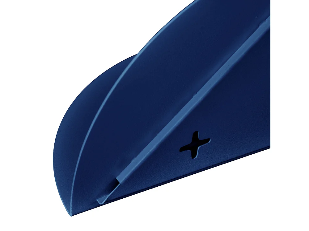 Nuagio - Lot de 2 étagères murales demi-cercle en métal L17,5cm - Bleu