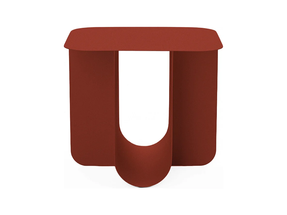 Blum - Table d'appoint en métal 45x40cm - Bordeaux