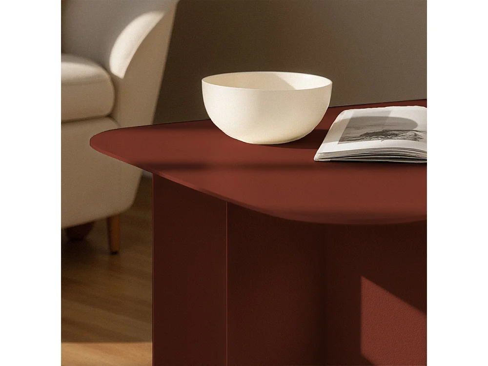 Blum - Table d'appoint en métal 45x40cm - Bordeaux