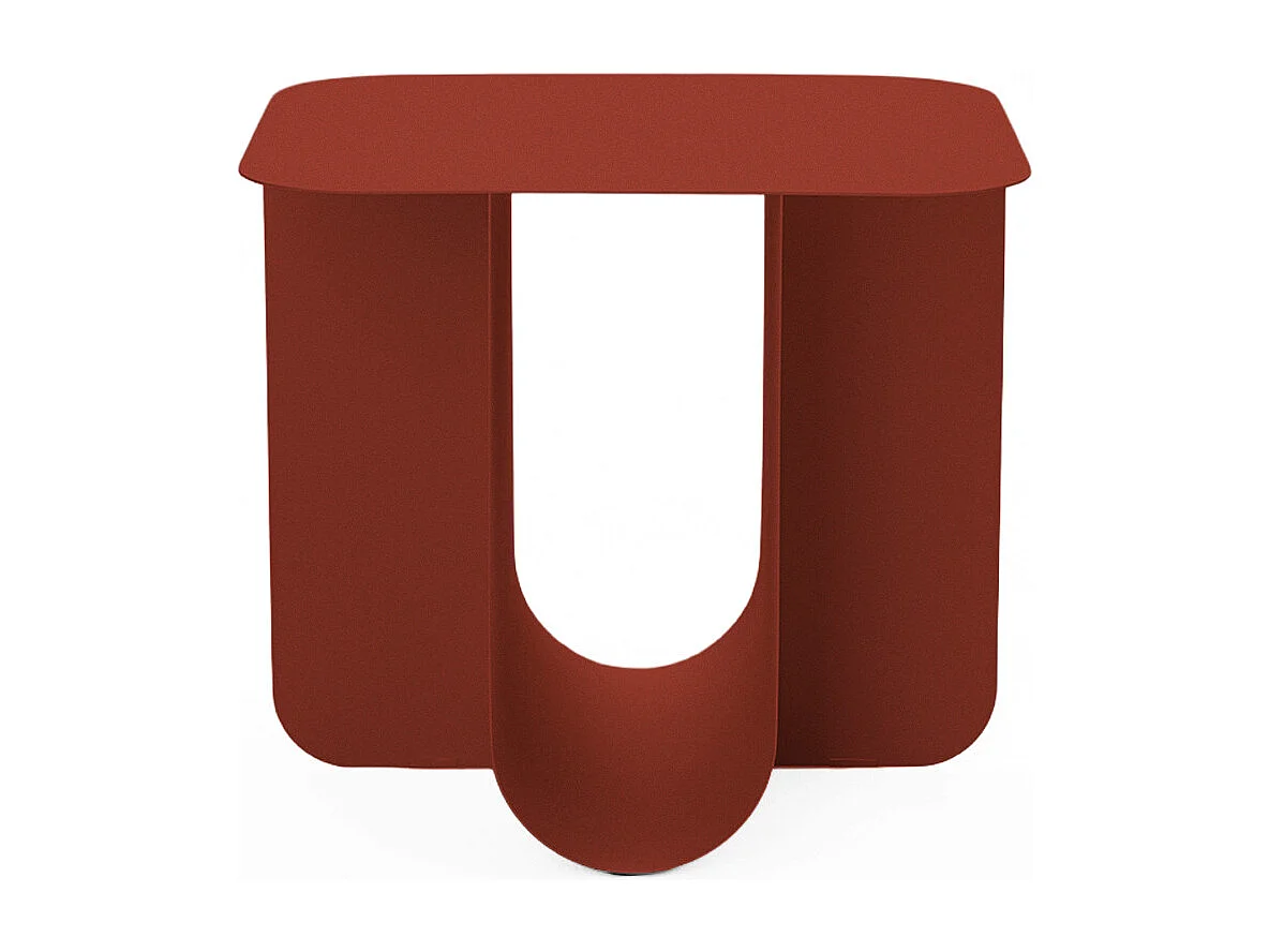 Blum - Table d'appoint en métal 45x40cm - Bordeaux