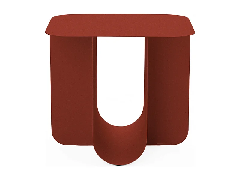 Blum - Table d'appoint en métal 45x40cm - Bordeaux