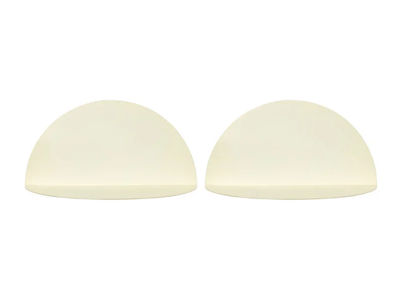 Nuagio - Lot de 2 étagères murales demi-cercle en métal L17,5cm - Beige