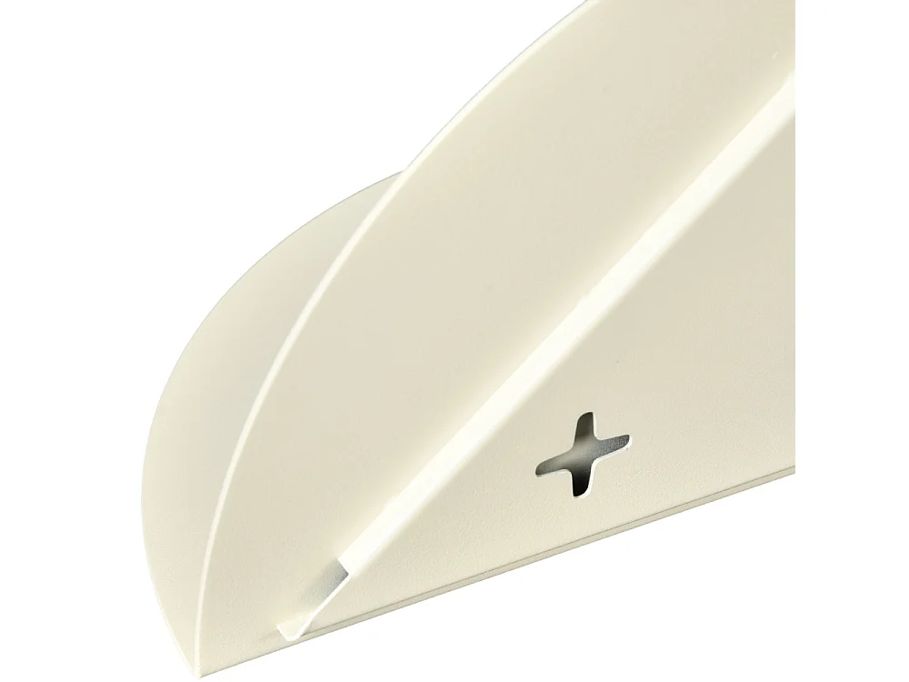 Nuagio - Lot de 2 étagères murales demi-cercle en métal L17,5cm - Beige