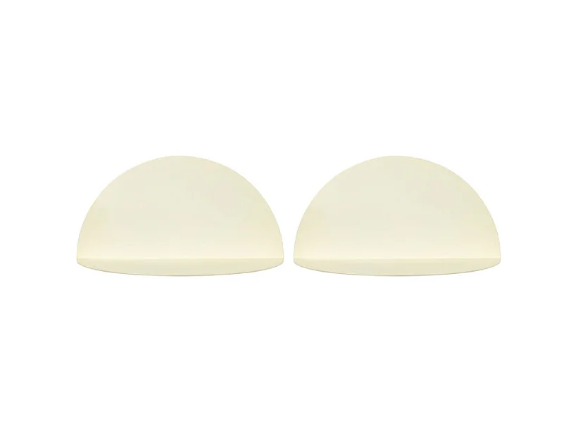 Nuagio - Lot de 2 étagères murales demi-cercle en métal L17,5cm - Beige