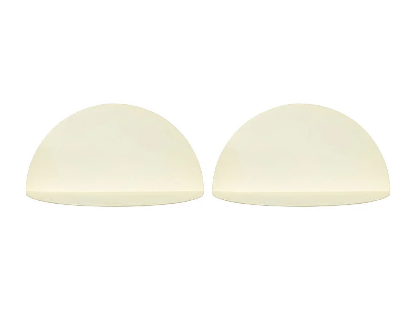 Nuagio - Lot de 2 étagères murales demi-cercle en métal L17,5cm - Beige