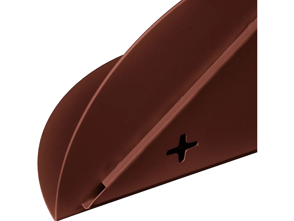 Nuagio - Lot de 2 étagères murales demi-cercle en métal L17,5cm - Bordeaux