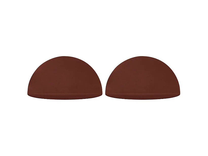 Nuagio - Lot de 2 étagères murales demi-cercle en métal L17,5cm - Bordeaux