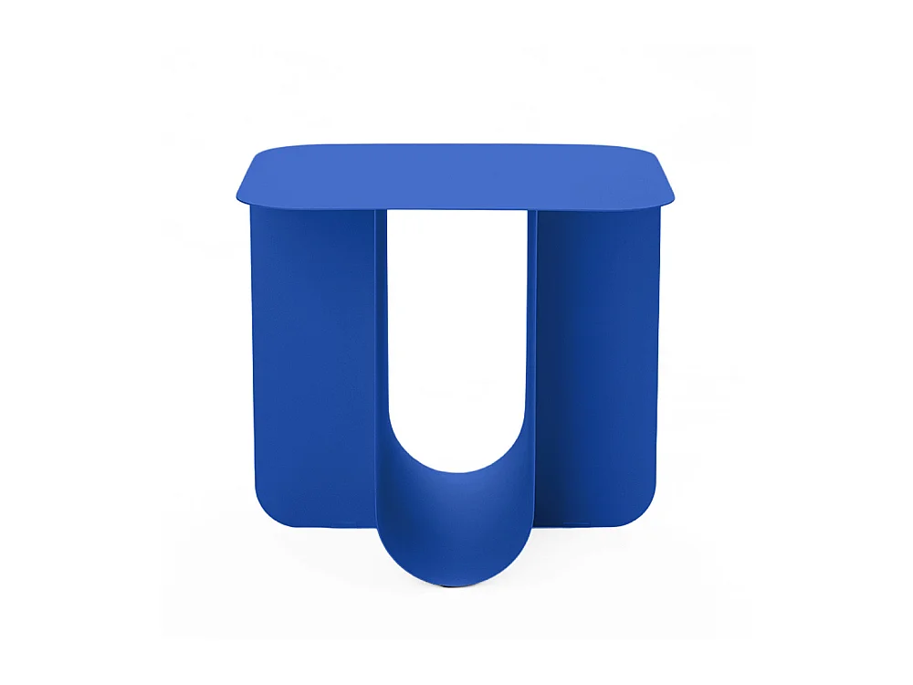 Blum - Table d'appoint en métal 45x40cm - Bleu